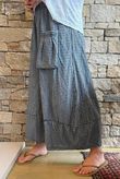 Arbi Gingham Pocket Culotte Pant Navy